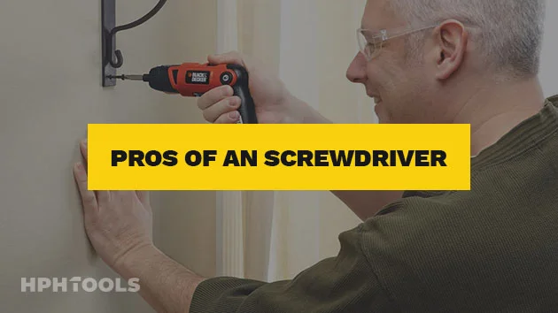 Showing the benefit of using an electric screwdriver